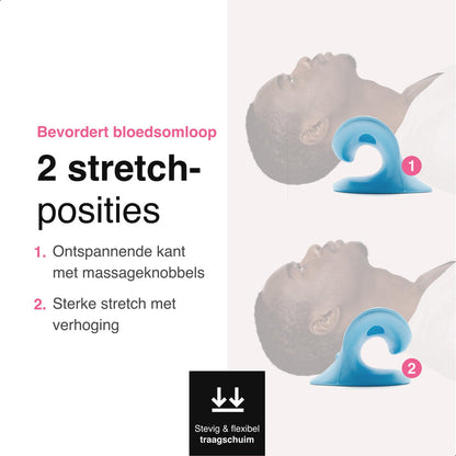 Nekstretcher- Massage kussen - Blauw