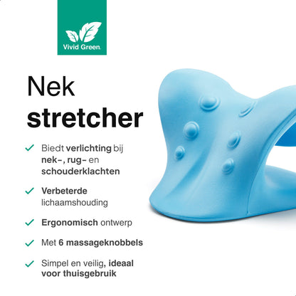Nekstretcher- Massage kussen - Blauw