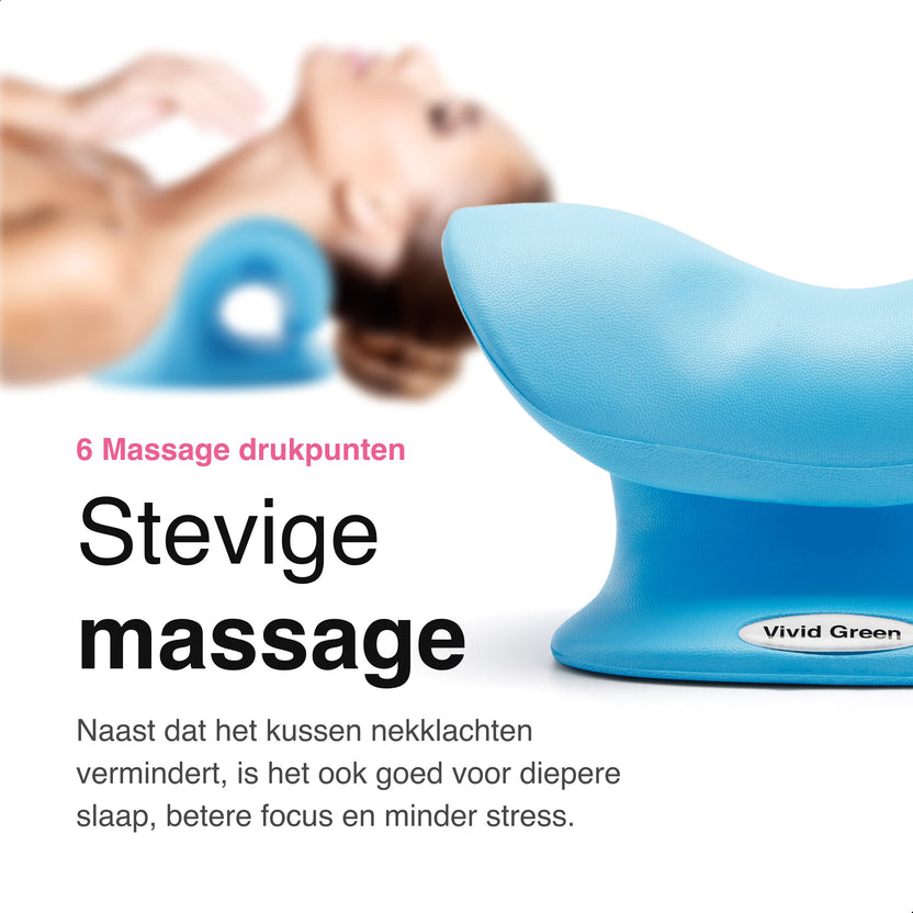 Nekstretcher- Massage kussen - Blauw