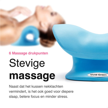 Nekstretcher- Massage kussen - Blauw