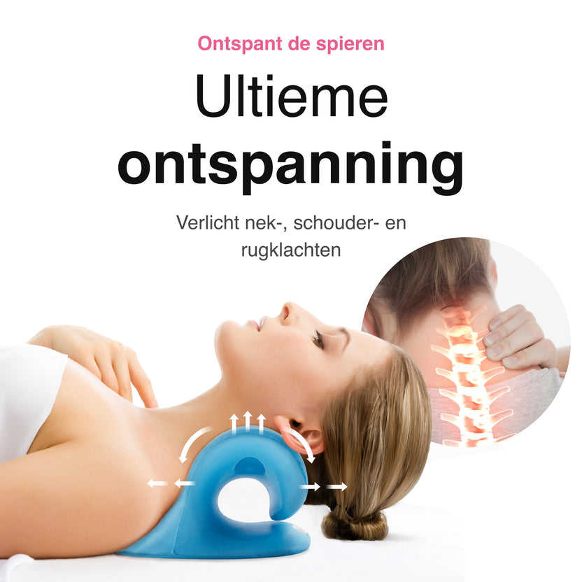 Nekstretcher- Massage kussen - Blauw