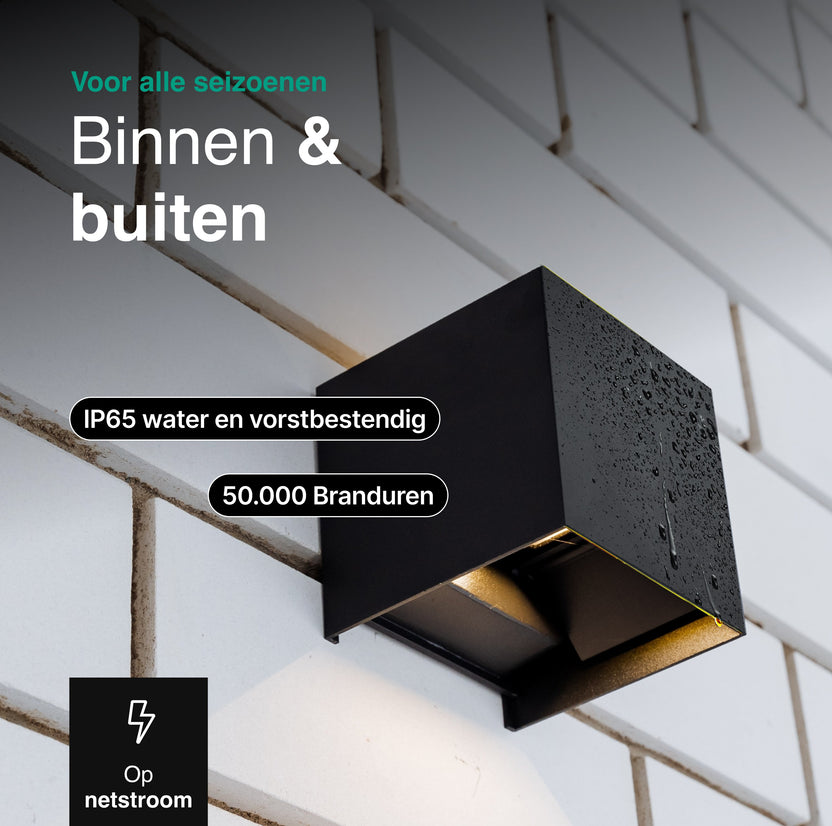 Wandlamp - 2 pack - Werkt op netstroom - 3000K