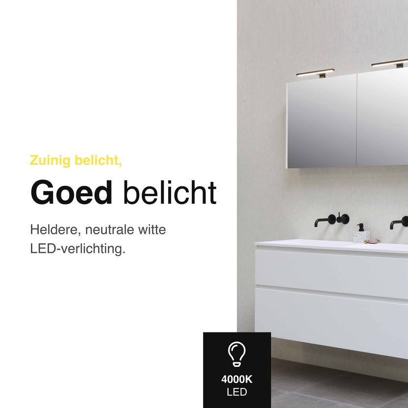 Spiegellamp badkamer - Spiegelverlichting - Lamp - 30CM - IP44