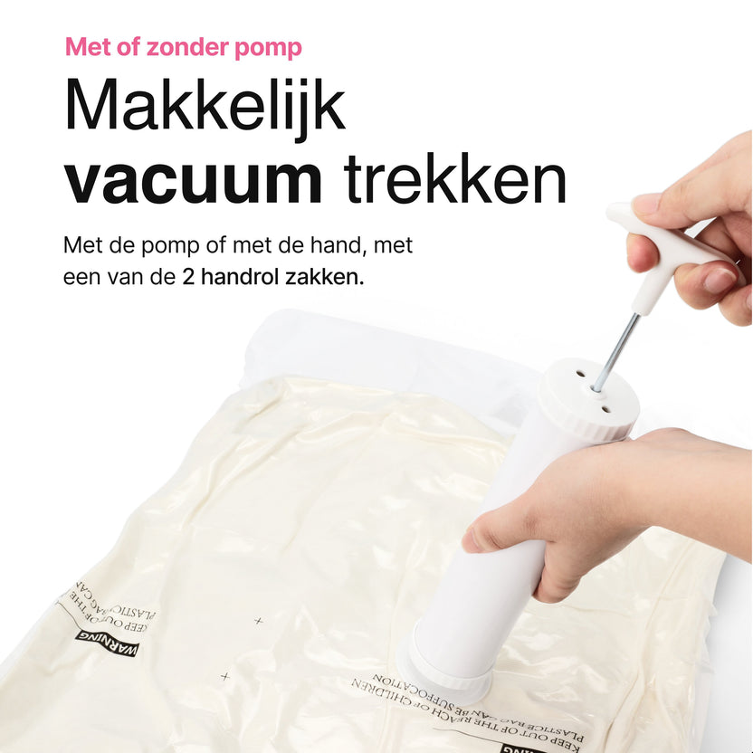Vacuumzakken 14 Stuks / 4 Maten - Dekbedden & Kleding - Vacumeerzakken - Reiszakken - Incl. Handpomp