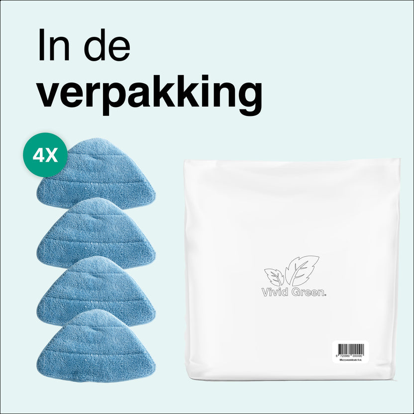 Stoomreiniger Microvezeldoekjes Set - Stoomdoek - Microvezeldoek - Navulling - 4 Stuks