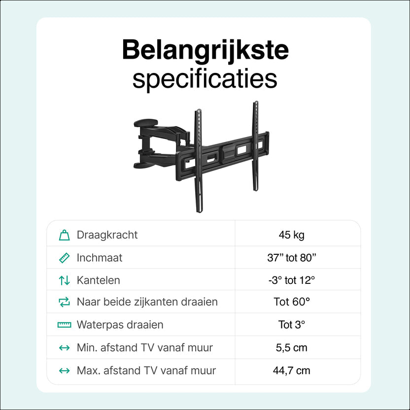 Tv Beugel Draaibaar en Kantelbaar - Muurbeugels - TV beugels