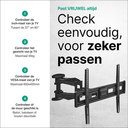 Tv Beugel Draaibaar en Kantelbaar - Muurbeugels - TV beugels