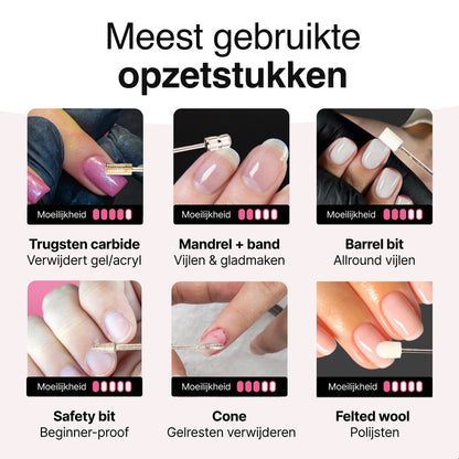 Elektrische Nagelvijl - Nagelfrees Complete Set 35000 RPM