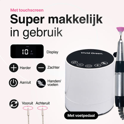 Elektrische Nagelvijl - Nagelfrees Complete Set 35000 RPM