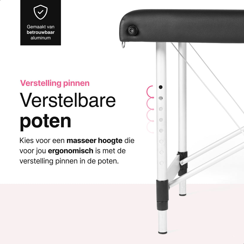 Massagetafel 3 zones - Inklapbaar - Max Draagvermogen 230 KG