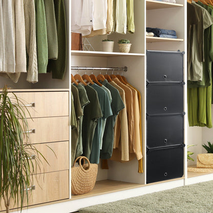 Schoenenkast 24 paar Schoenen - Verstelbaar - Schoenenrek - 6 vakkken - Geschikt voor Laarzen - 91,5*82*32,5 CM - Zwart