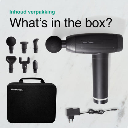 Massage Gun met 6 Opzetstukken & Opbergcase - Professioneel