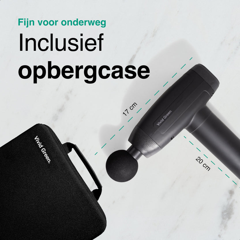 Massage Gun met 6 Opzetstukken & Opbergcase - Professioneel