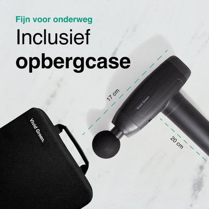Massage Gun met 6 Opzetstukken & Opbergcase - Professioneel