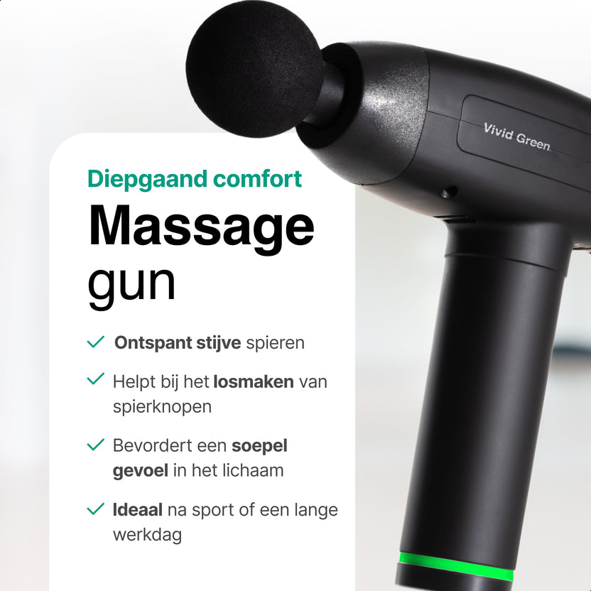 Massage Gun met 6 Opzetstukken & Opbergcase - Professioneel