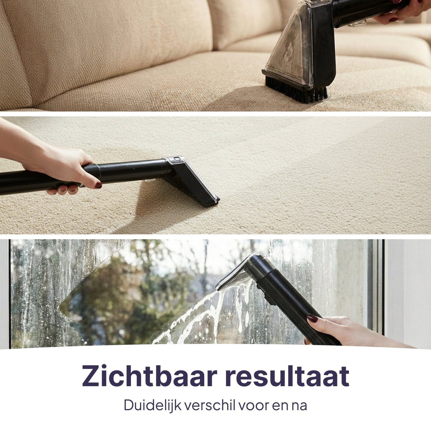 Tapijtreiniger - Krachtige Vlekkenreiniger - Zelfreinigende functie - Diep reinigen