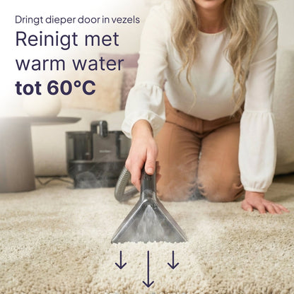 Tapijtreiniger - Krachtige Vlekkenreiniger - Zelfreinigende functie - Diep reinigen