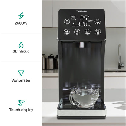 Heetwaterdispenser 3L - 40° 100° -  Instant Waterkoker - RVS