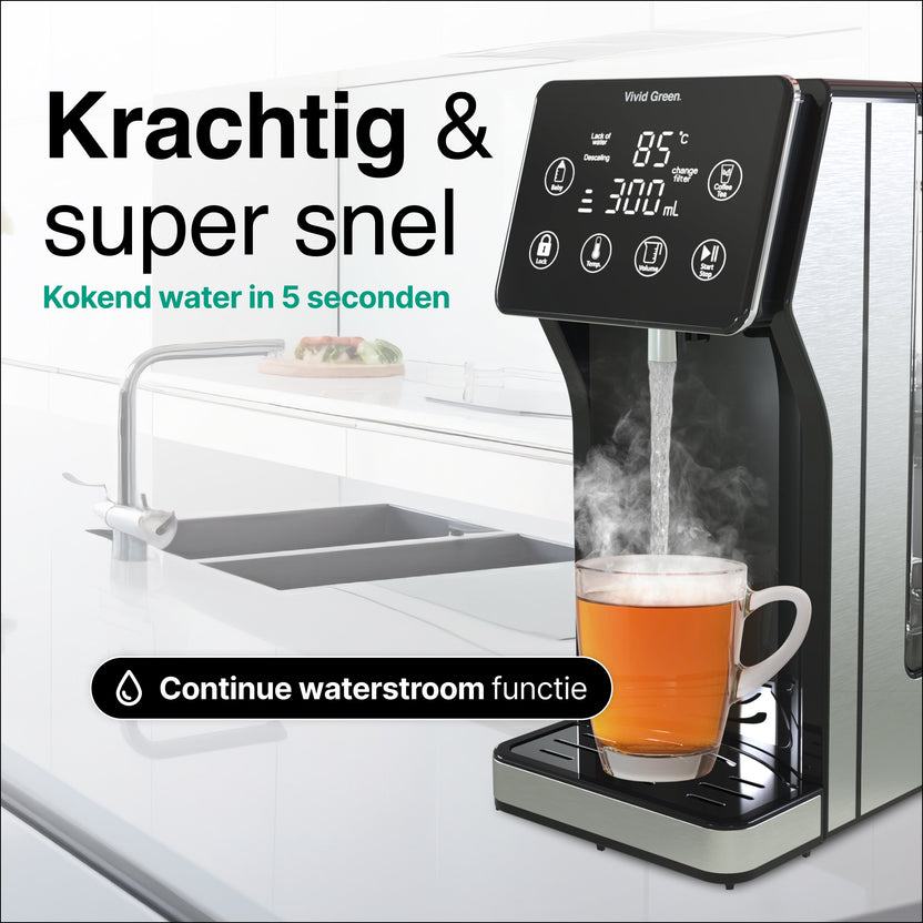 Heetwaterdispenser 3L - 40° 100° -  Instant Waterkoker - RVS