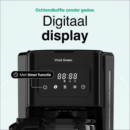 Koffiezetapparaat Filterkoffie 1.8L met Touch Display - 14 Koppen - Zwart