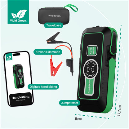 Jumpstarter 12V voor Auto - 20.000 mAh - 4-in-1 Starthulp Met Powerbank