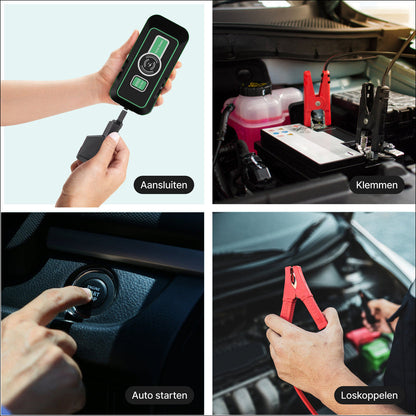 Jumpstarter 12V voor Auto - 20.000 mAh - 4-in-1 Starthulp Met Powerbank