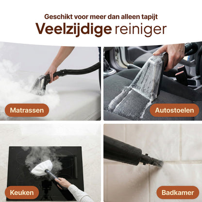 Vlekkenreiniger 1650W - Tapijtreiniger & Stoomreiniger - 5 Opzetstukken - Meubelreiniger - Bank Reiniger Machine - Zetelreiniger
