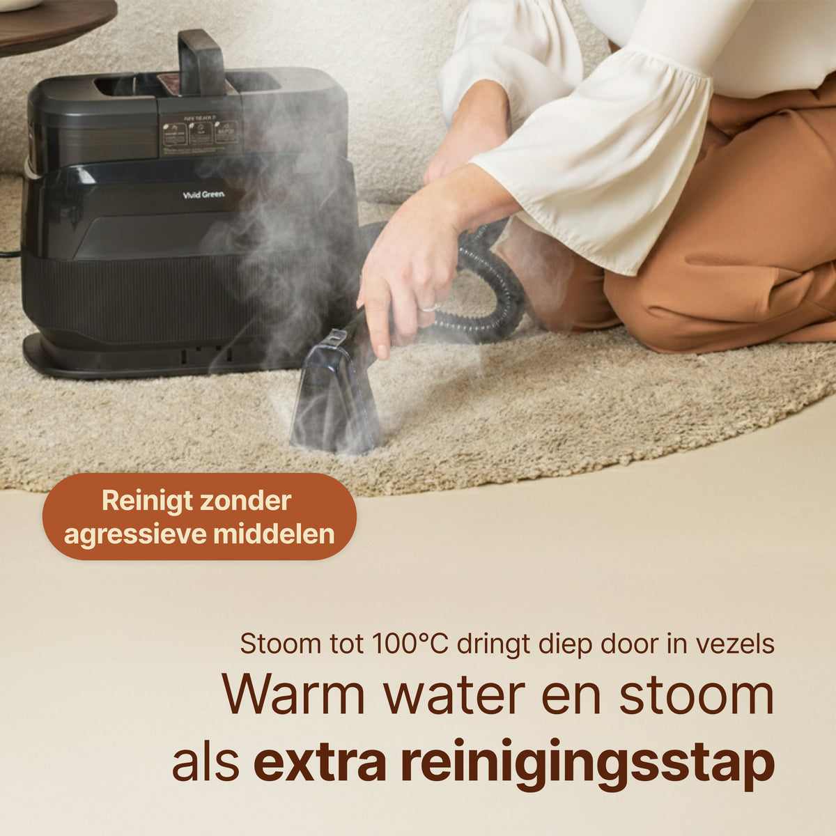 Vlekkenreiniger 1650W - Tapijtreiniger & Stoomreiniger - 5 Opzetstukken - Meubelreiniger - Bank Reiniger Machine - Zetelreiniger