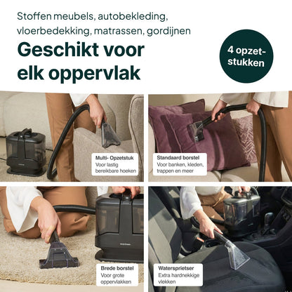 Vlekkenreiniger Compact - Tapijtreiniger - 5 Opzetstukken