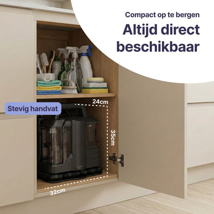 Vlekkenreiniger - Krachtige Tapijtreiniger - 4 Opzetstukken