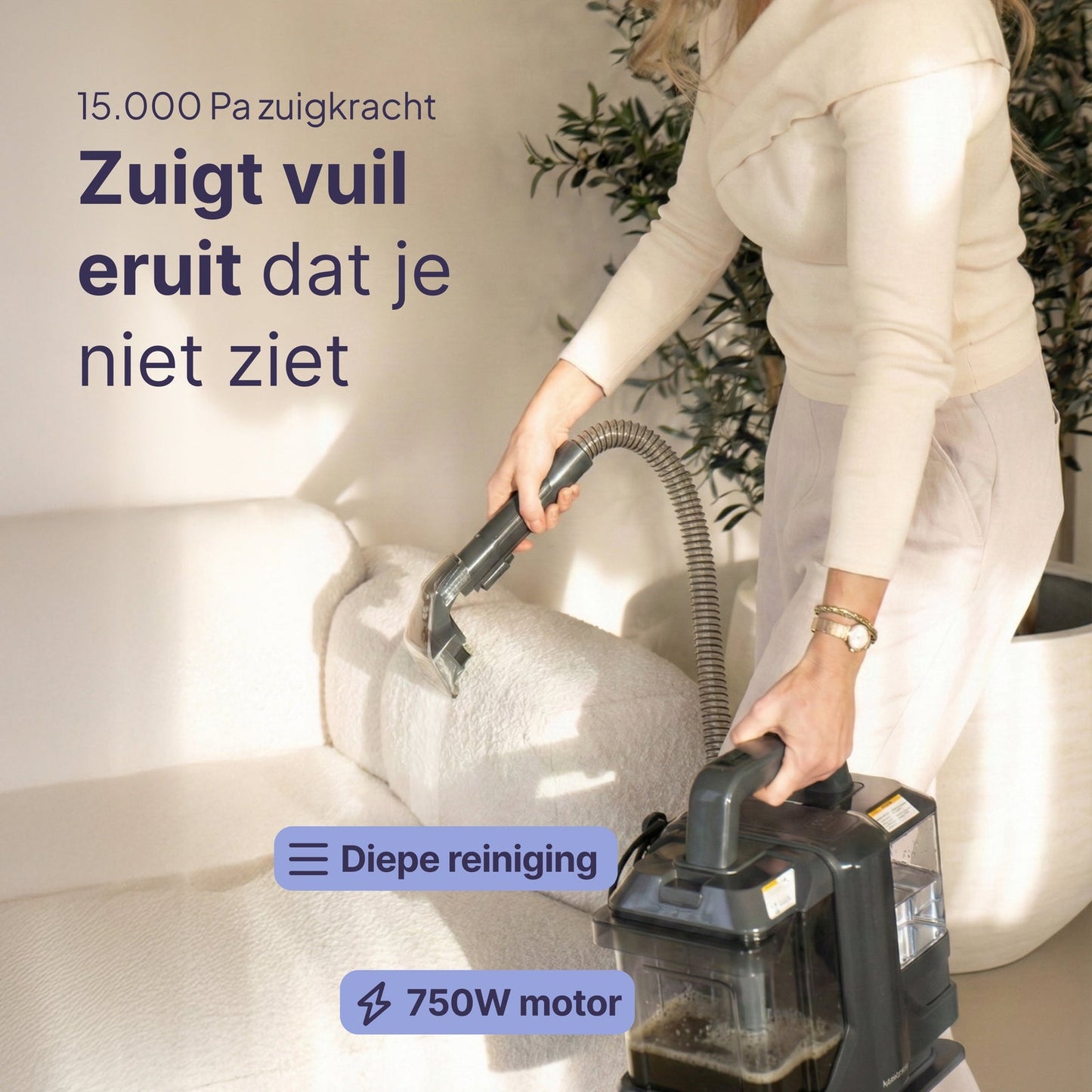 Vlekkenreiniger - Krachtige Tapijtreiniger - 4 Opzetstukken