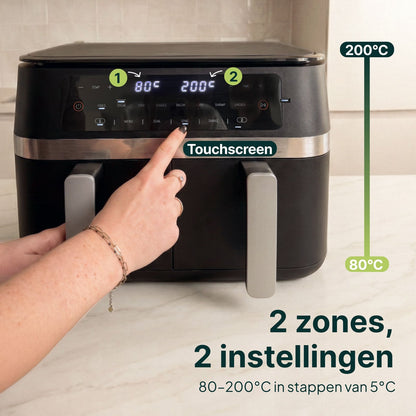 Airfryer 11L - Dubbele Mand - PFAS-vrij