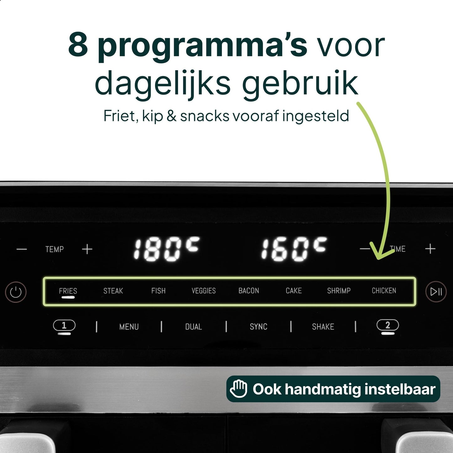 Airfryer 11L - Dubbele Mand - PFAS-vrij