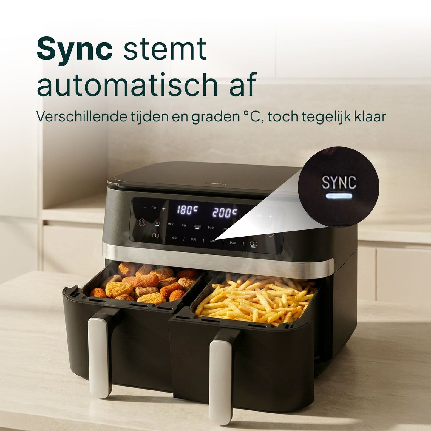 Airfryer 11L - Dubbele Mand - PFAS-vrij