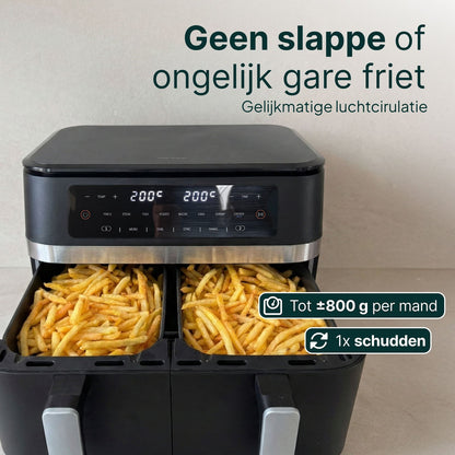 Airfryer 11L - Dubbele Mand - PFAS-vrij
