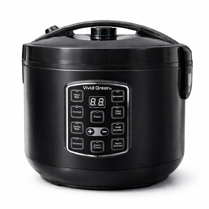Rijstkoker met Stomer - 1.8L - Slowcooker met Timer - 10 Porties