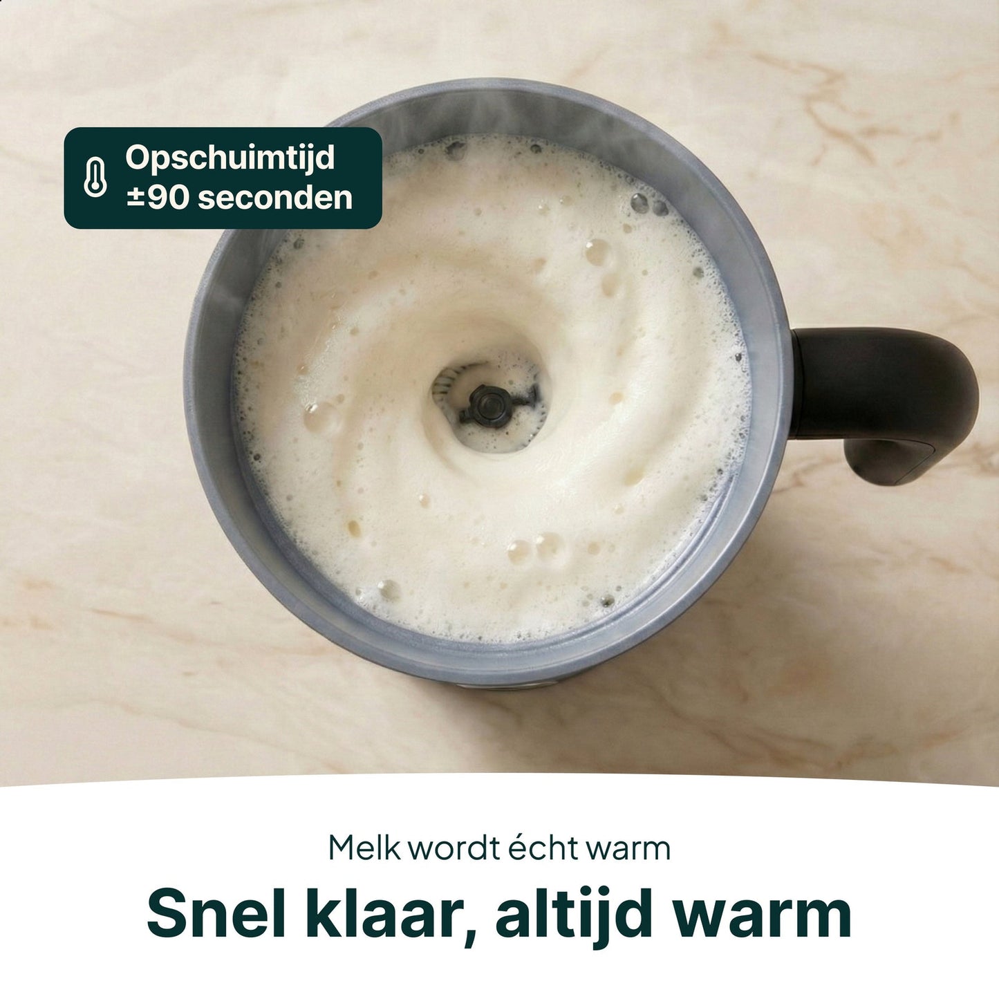 4-in-1 Melkopschuimer - PFAS-vrij - Antikleeflaag
