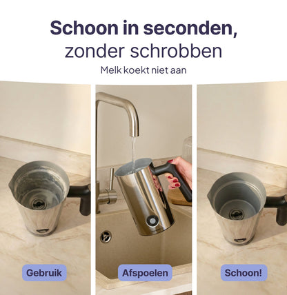 4-in-1 Melkopschuimer - PFAS-vrij - Antikleeflaag
