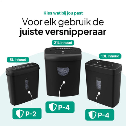 Papierversnipperaar - Compacte Papiervernietiger 8 Liter