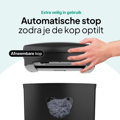 Papierversnipperaar P4 Cross Cut - 21 Liter - 10 Vellen