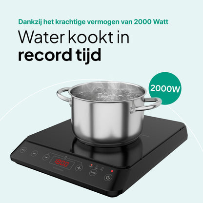 Inductie Kookplaat - Vrijstaand - 1 Pits - 2000 Watt