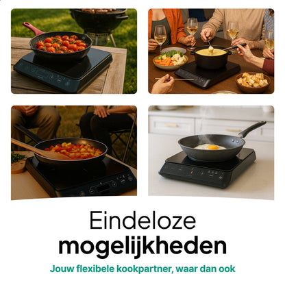 Inductie Kookplaat - Vrijstaand - 1 Pits - 2000 Watt