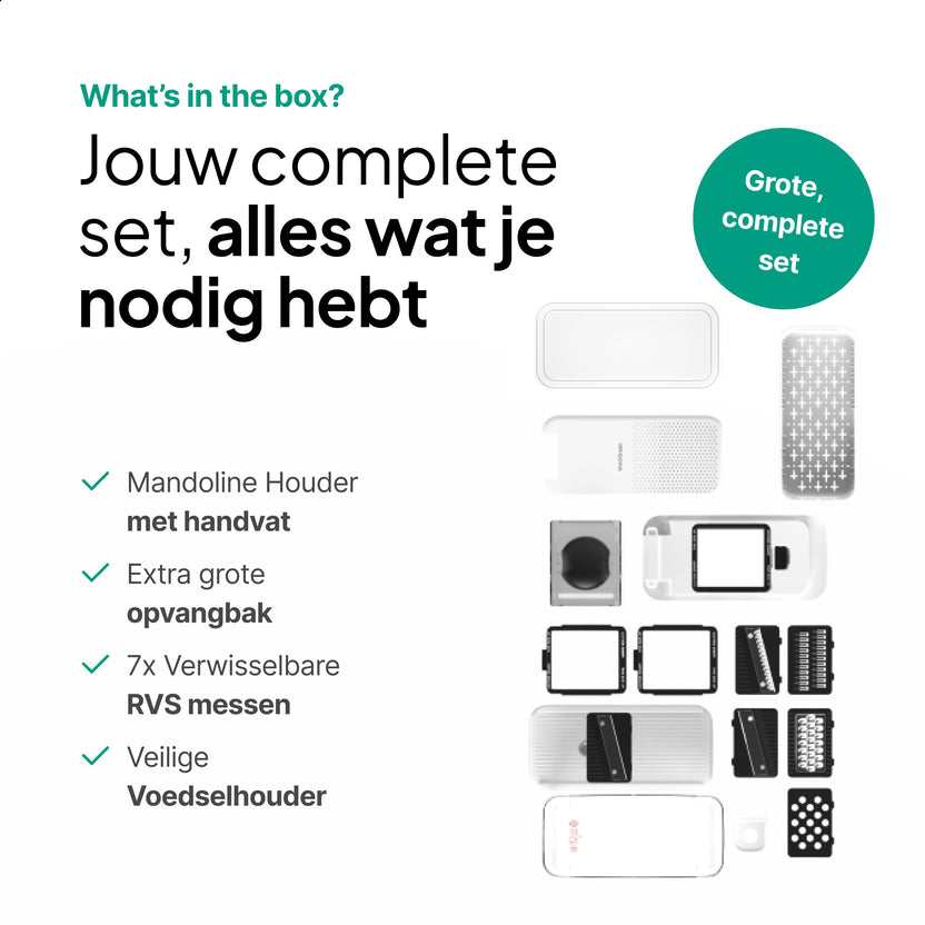 Groentesnijder Multifunctioneel & Mandoline Keukensnijder - 13-delig