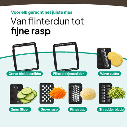Groentesnijder Multifunctioneel & Mandoline Keukensnijder - 13-delig
