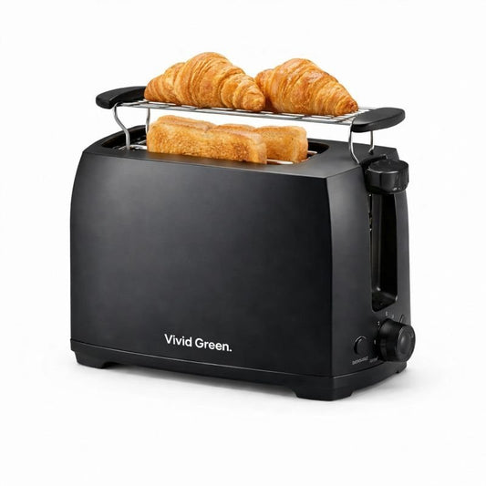 Broodrooster Zwart - Toaster Voor 2 Sneden - 700W