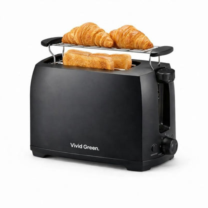 Broodrooster Zwart - Toaster Voor 2 Sneden - 700W