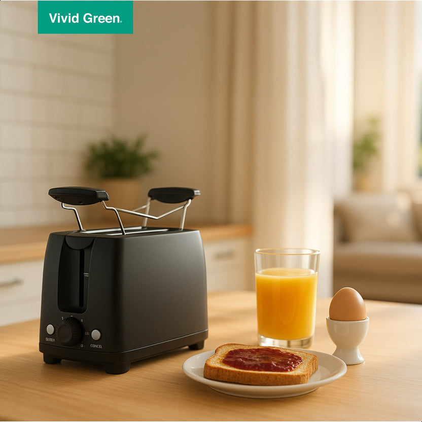 Broodrooster Zwart - Toaster Voor 2 Sneden - 700W