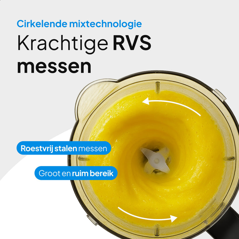 Blender 500W – 1,5L Kan – Vaatwasserbestendig - Smoothie Maker – Zwart