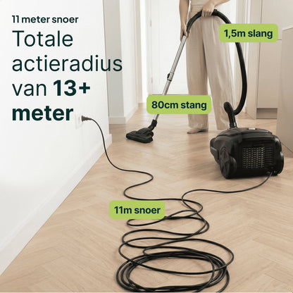 Stofzuiger met herbruikbare Zak - Snoerlengte 11 meter