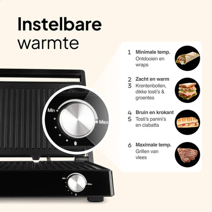 Tosti Apparaat Contactgrill XXL - 2000W Tosti Ijzer & Panini Grill